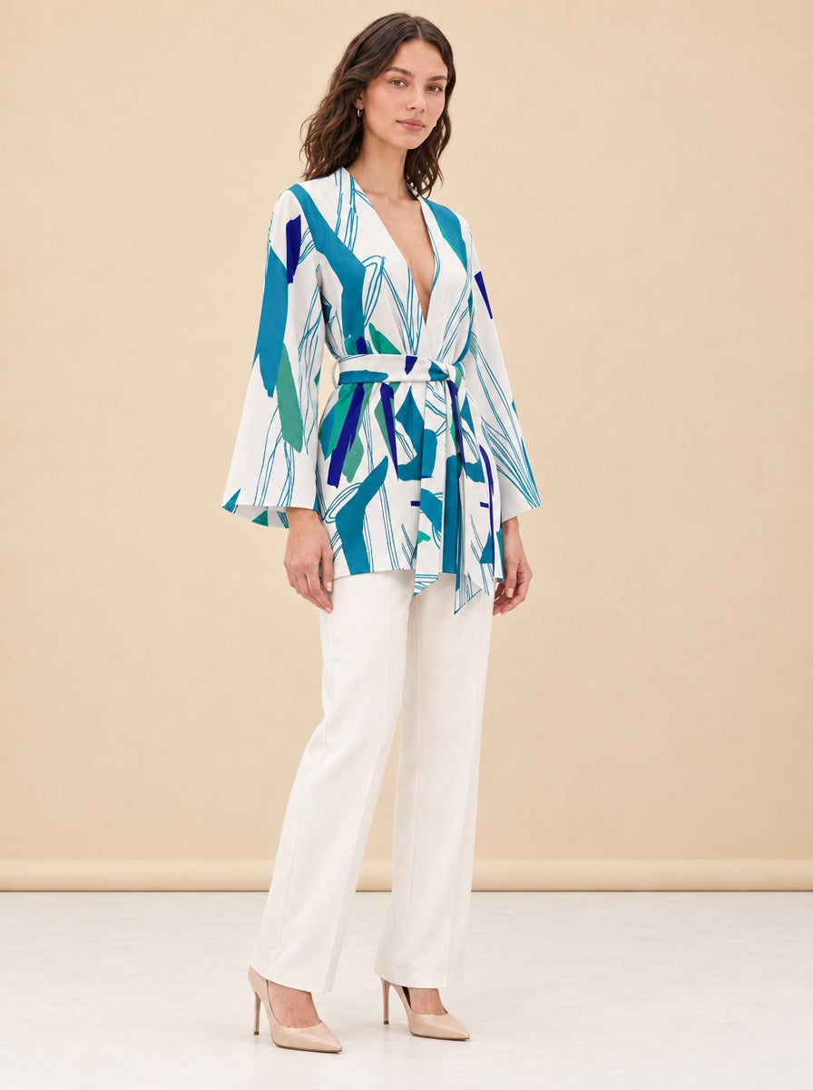 Mini Kimono - Costa Blu model_front_2