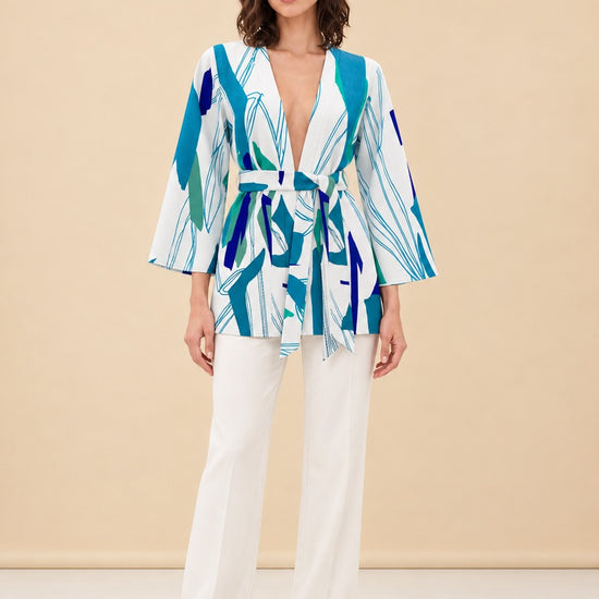 Mini Kimono - Costa Blu model_front