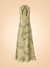 Naia Beaded Floral Halter Maxi Dress — ghost back