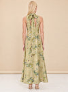 Naia Beaded Floral Halter Maxi Dress — model back