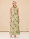Naia Beaded Floral Halter Maxi Dress — model front