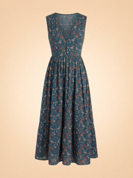 Navy & pink dress ghost_front