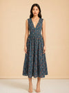 Navy & pink dress model_front