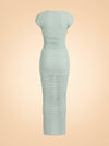 Noel Off Shoulder Mesh Midi Dress ghost_back