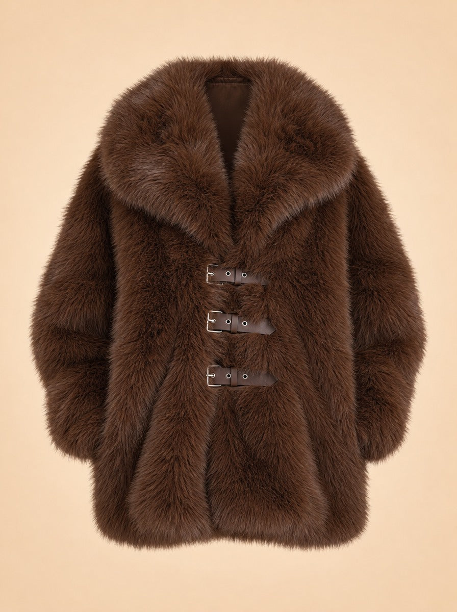 Oslo Faux Fur Jacket ghost_front