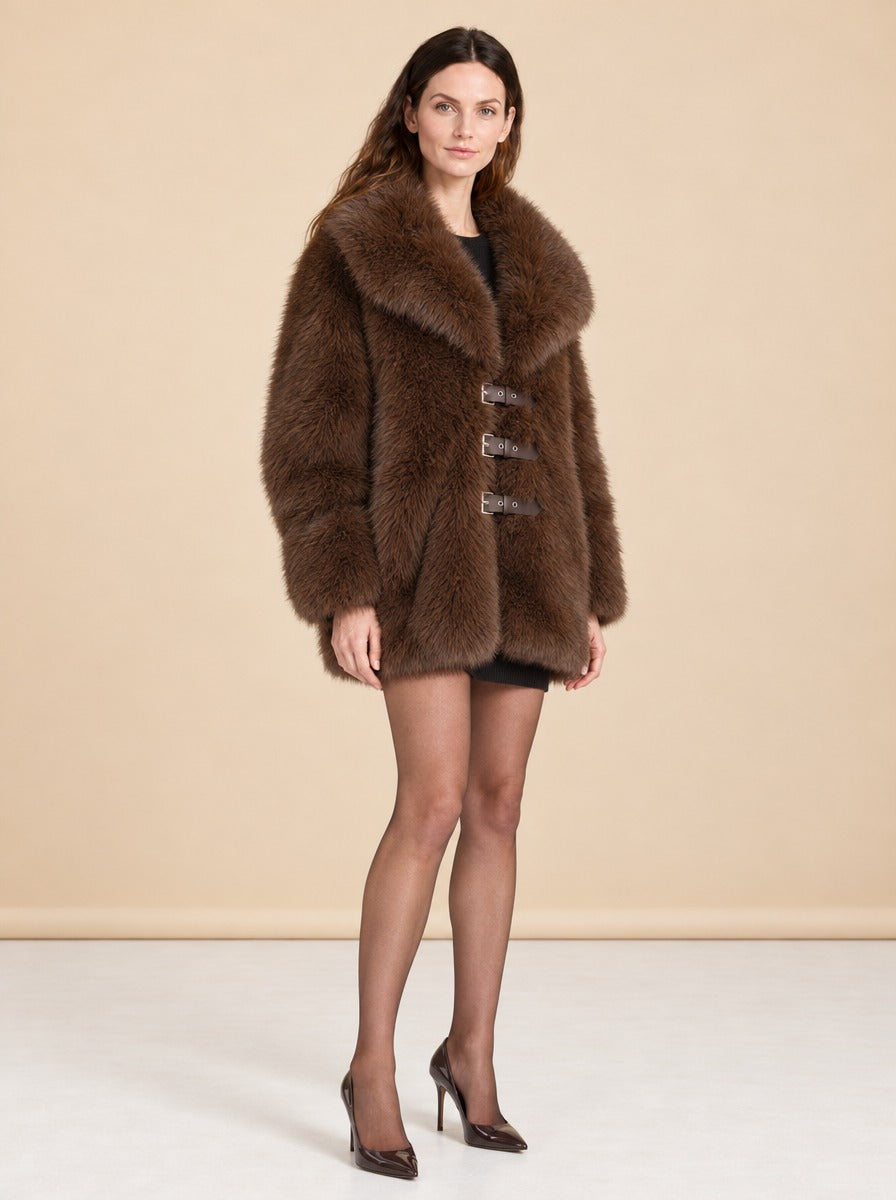 Oslo Faux Fur Jacket model_front_2