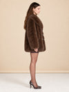 Oslo Faux Fur Jacket model_side