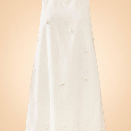 OTM EXCLUSIVE: MATTIE DRESS IN PEARLY WHITE ghost_front