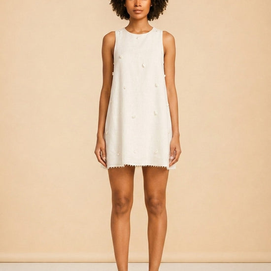 OTM EXCLUSIVE: MATTIE DRESS IN PEARLY WHITE model_front