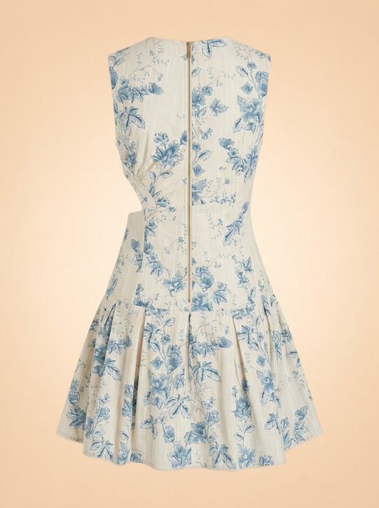 Otoño Bougainvillea Cutout Mini Dress ghost_back