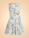 Otoño Bougainvillea Cutout Mini Dress ghost_front
