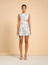 Otoño Bougainvillea Cutout Mini Dress model_front