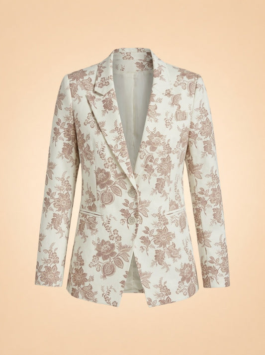 Paige Chelsee Floral Blazer ghost_front