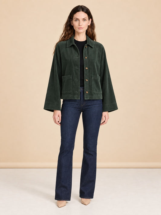 Tylee Boxy Corduroy Jacket model_front