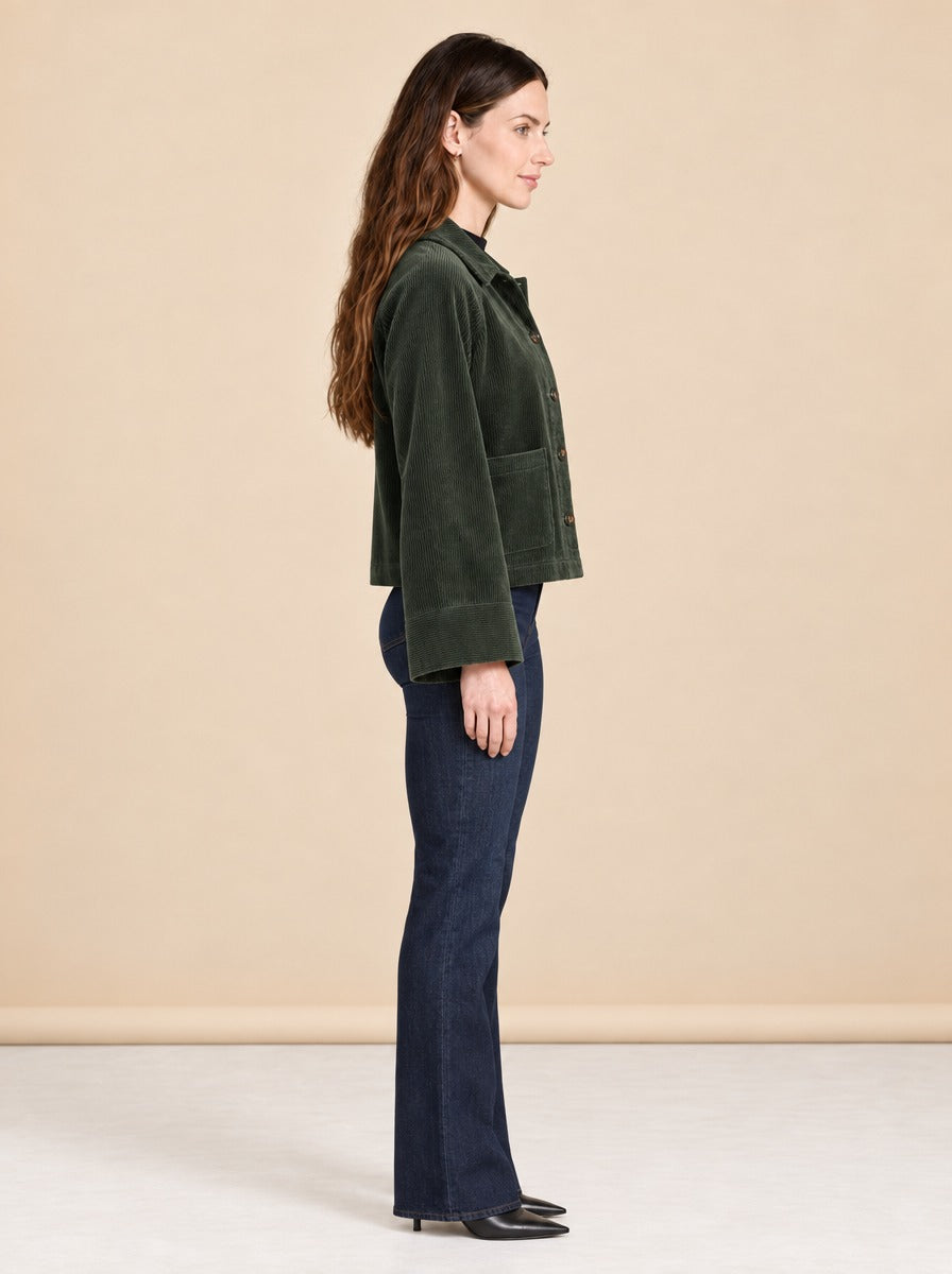 Tylee Boxy Corduroy Jacket model_side