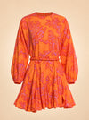 Paisley Print Mini Dress ghost_front