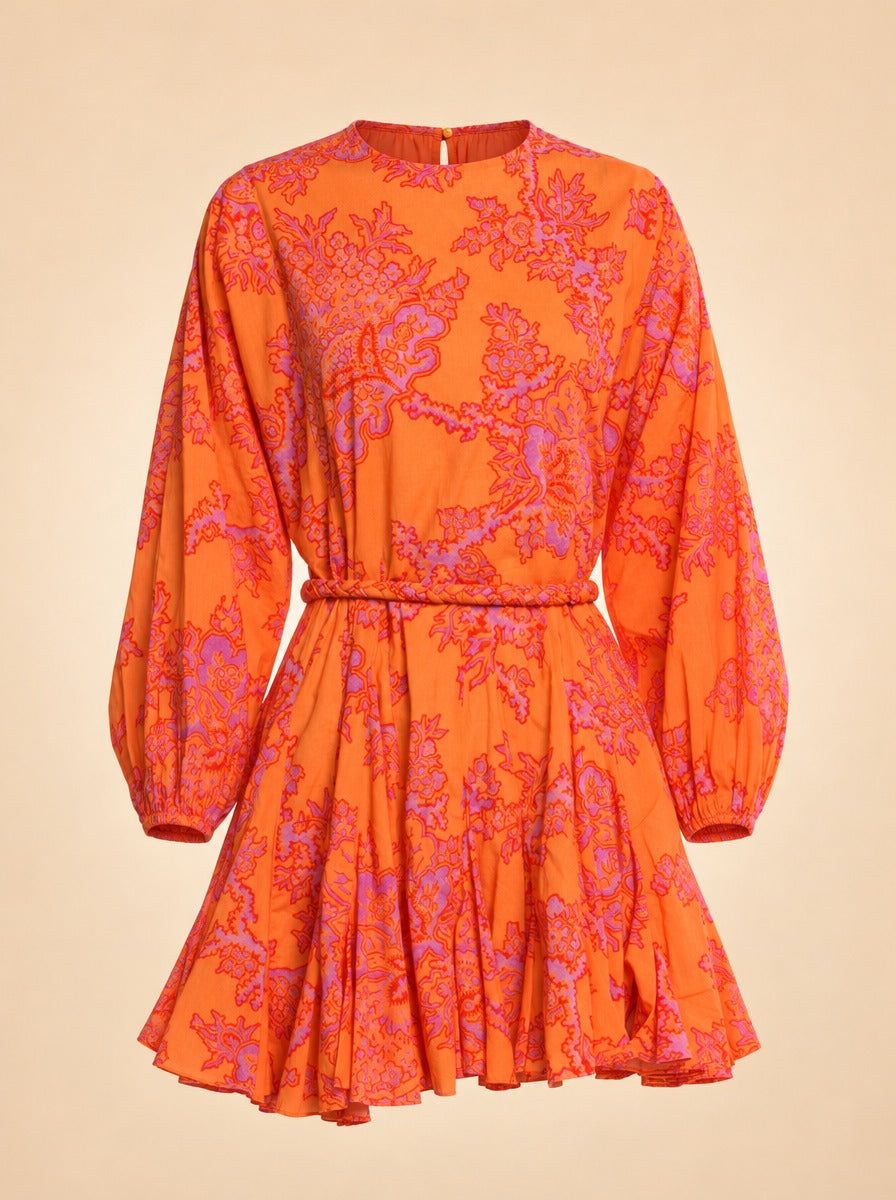 Paisley Print Mini Dress ghost_front