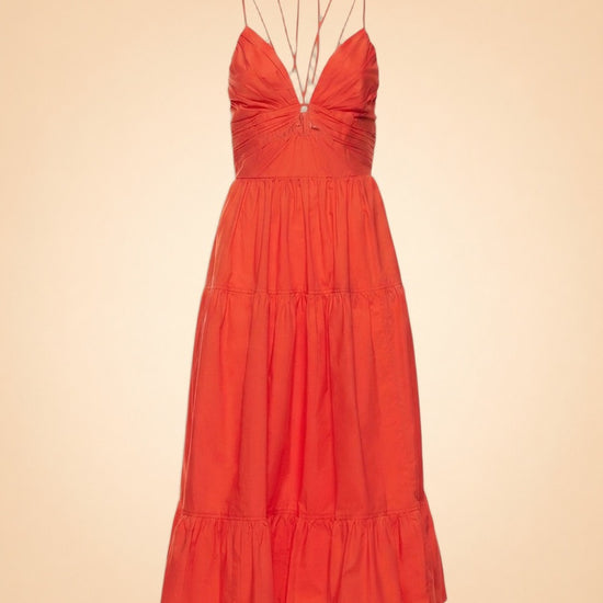 Phoebe Cotton Poplin Midi ghost_front