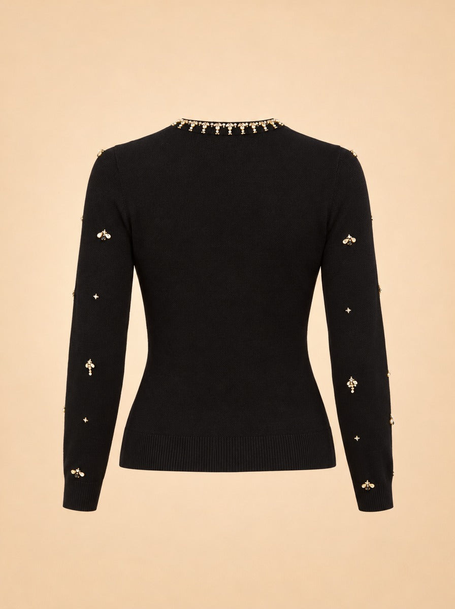 Phoebe Embellished Sweater ghost_back
