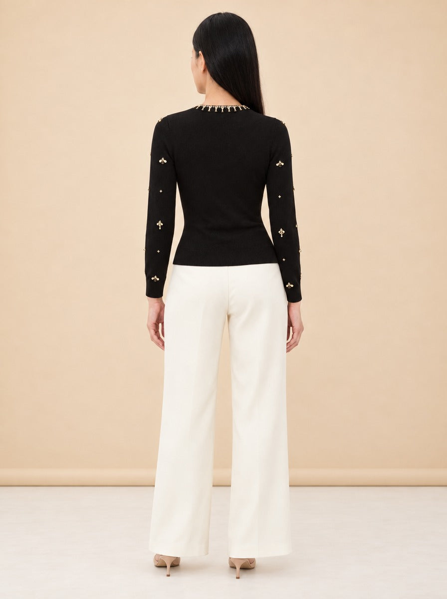 Phoebe Embellished Sweater model_back