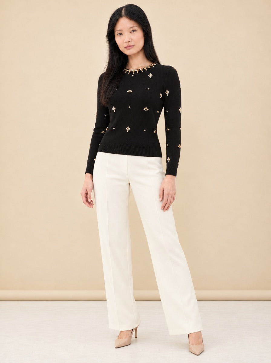 Phoebe Embellished Sweater model_front_2