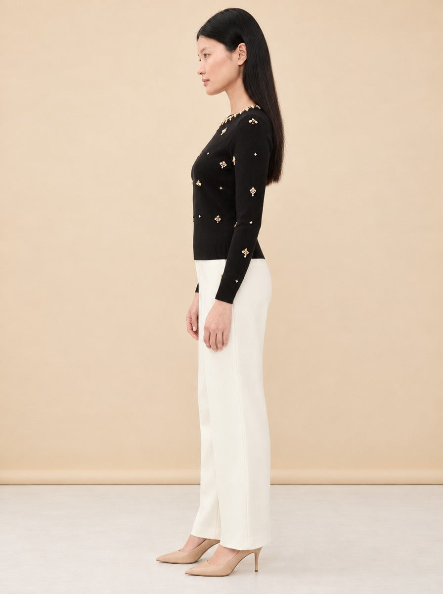 Phoebe Embellished Sweater model_side