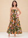 Tiered Maxi Dress - Pink Cocoa Forest model_front_3
