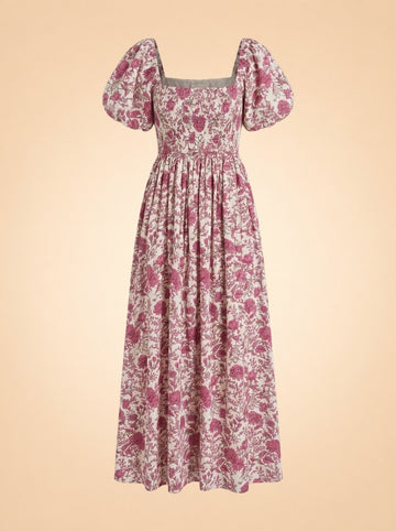 Pink floral dress ghost_front