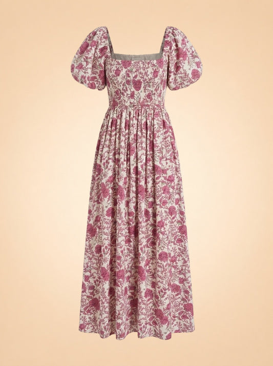 Pink floral dress ghost_front