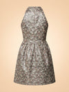 PINK FLORAL JACQUARD MINI DRESS ghost_back