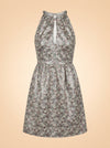 PINK FLORAL JACQUARD MINI DRESS ghost_front