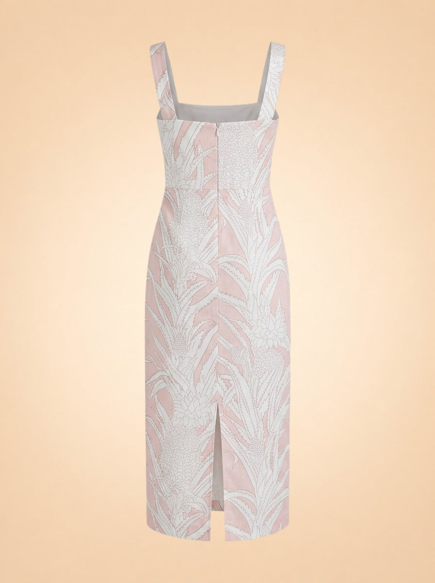 Pink Pineapple Long Slip Dress — Coco Shop