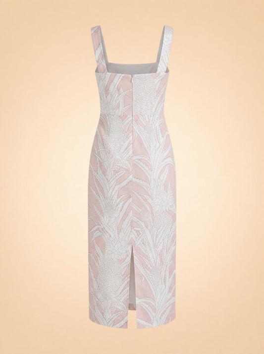 Pink Pineapple Long Slip Dress — Coco Shop