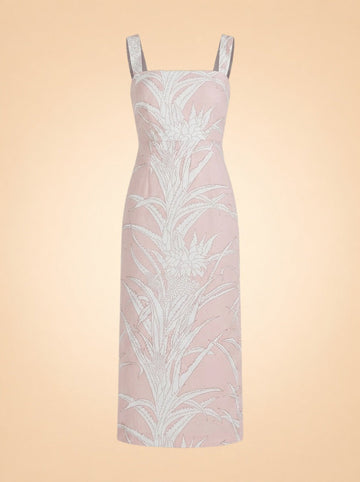 Pink Pineapple Long Slip Dress — Coco Shop