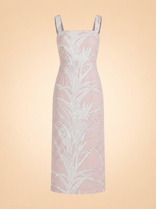 Pink Pineapple Long Slip Dress — Coco Shop