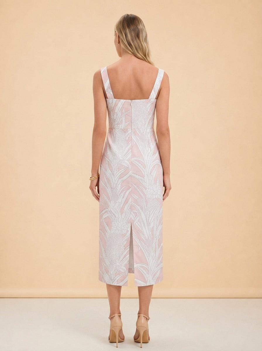 Pink Pineapple Long Slip Dress — Coco Shop