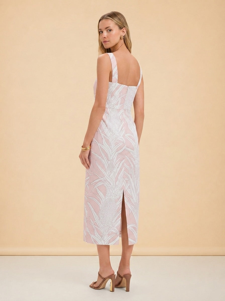 Pink Pineapple Long Slip Dress — Coco Shop