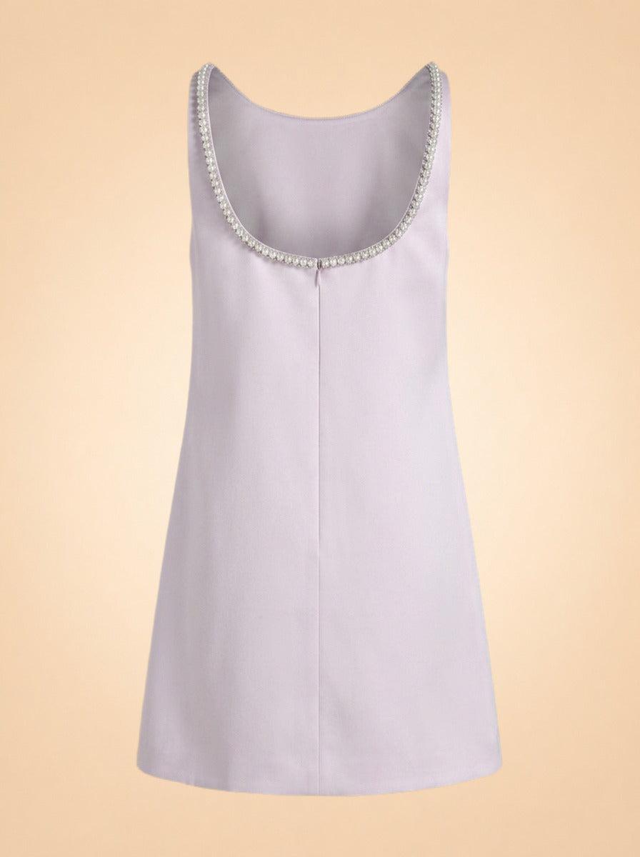 Pink Satin Mini Dress ghost_back