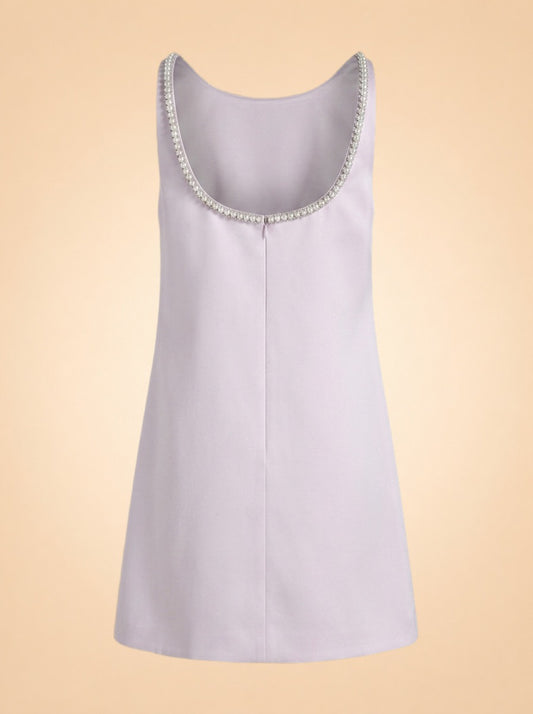 Pink Satin Mini Dress ghost_back