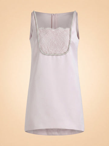 Pink Satin Mini Dress ghost_front