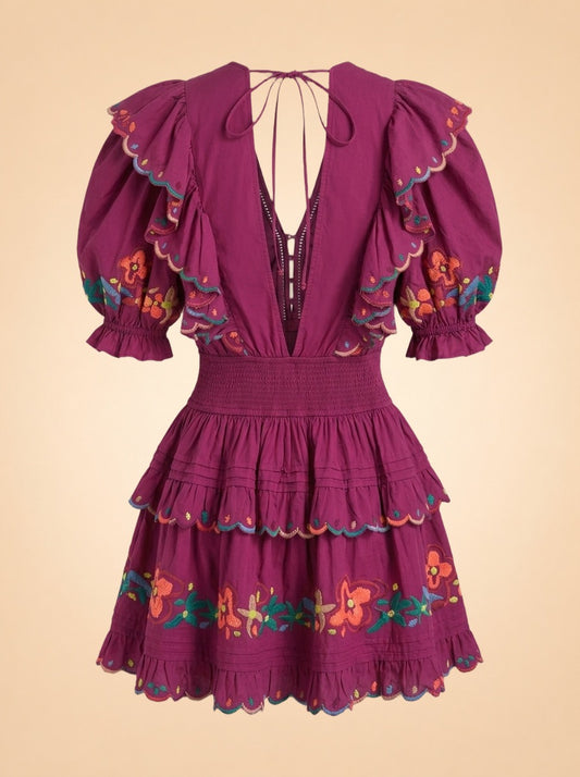Pink Cotton Mini Dress