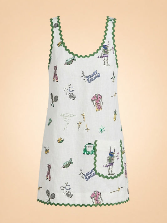Play Embroidered Mini Dress ghost_front