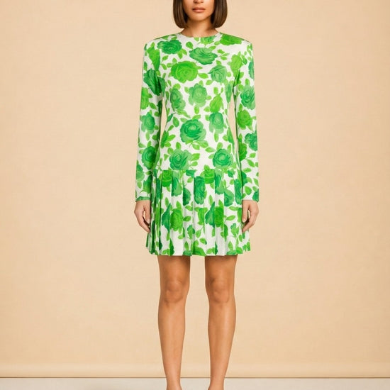 Pleated Floral Print model_front
