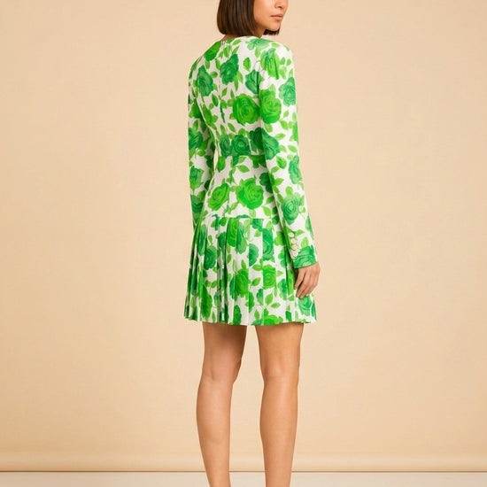 Pleated Floral Print model_over_shoulder