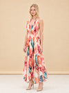 Clare Pleated Halter Maxi Dress — model front 3