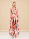 Clare Pleated Halter Maxi Dress — model front