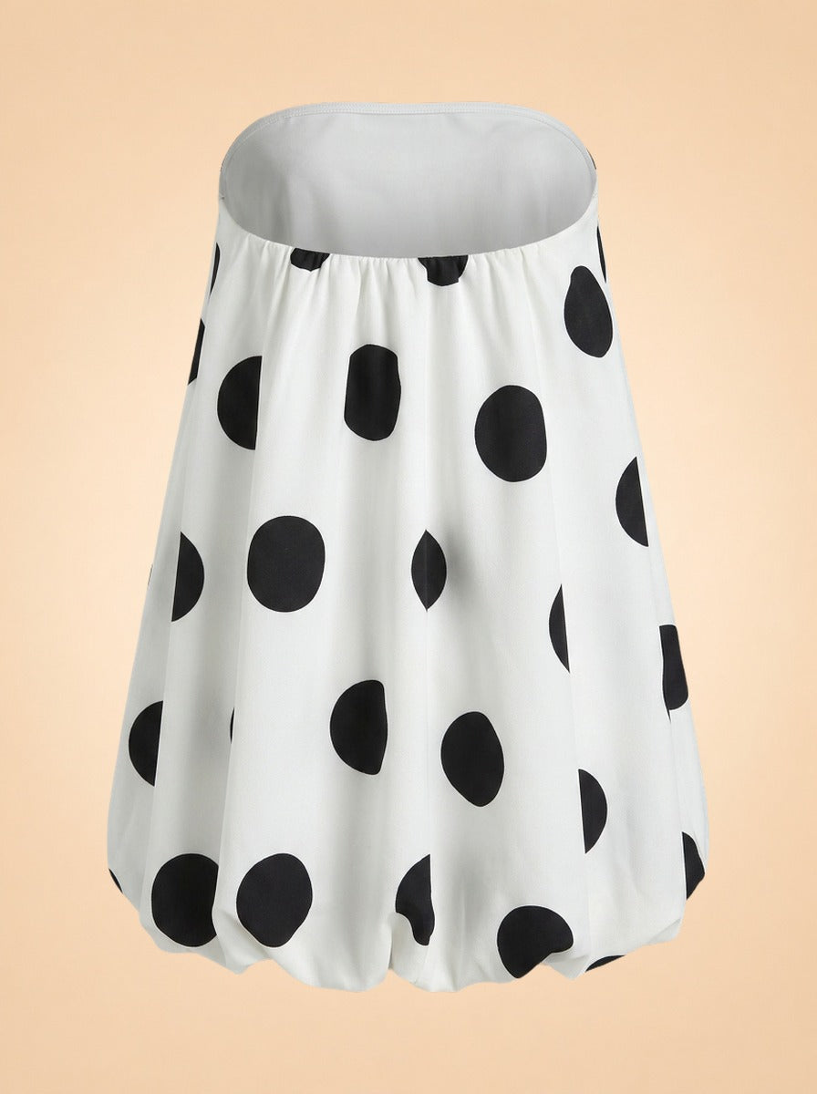 Polka Dot Bubble Mini Dress — endless rose