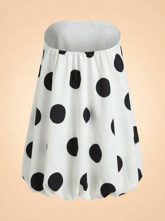Polka Dot Bubble Mini Dress — endless rose