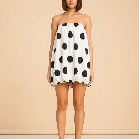 Polka Dot Bubble Mini Dress — endless rose