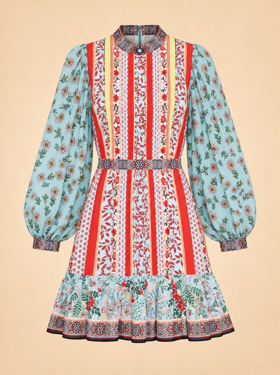 Poplin pintucked mini dress ghost_front